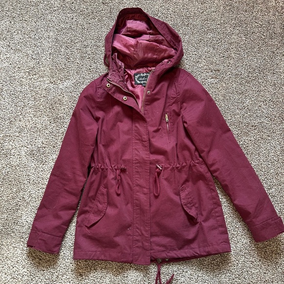 Women’s Burgundy Jacket Spring Fall - Picture 1 of 4